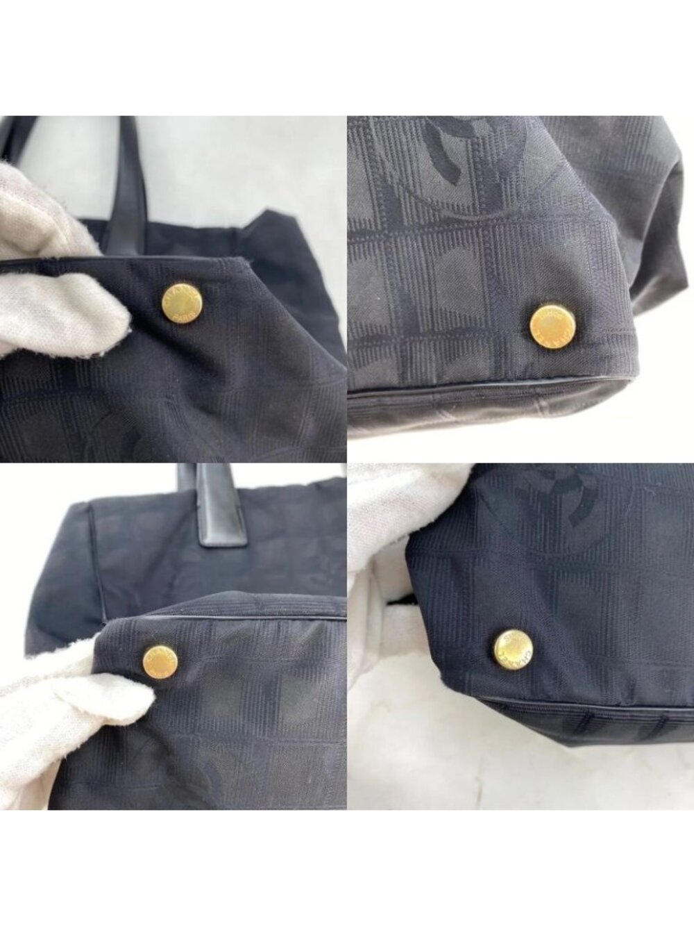 Chanel Tote New Travel Line Black CC Logo - Picture 12 of 16